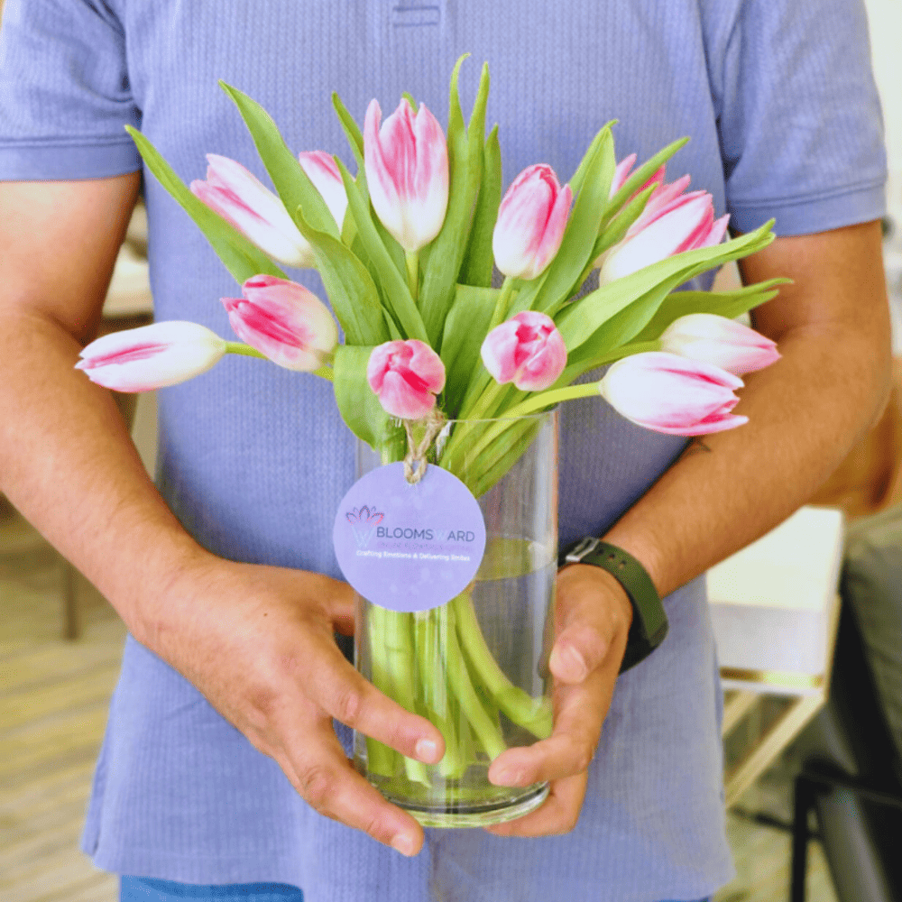 The Periwinkle Breeze - One Dozen Tulip